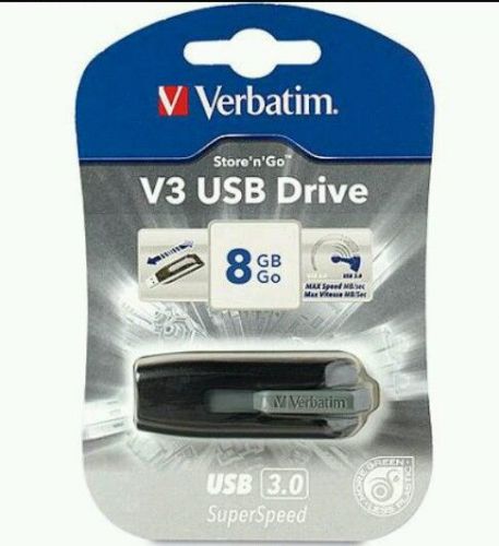 CASE OF 20 Verbatim 49171 Store N Go V3 USB 3.0 Flash Drive 8G Retractable