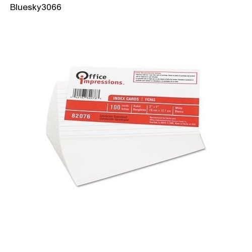 Office Impressions 3 x 5 Ruled Index Cards 1000 cards, 10 packs of 100