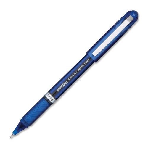 Gel Pen, Liquid, 0.5mm, Fine Point, silver/Barrel/Blue Ink Set of 3