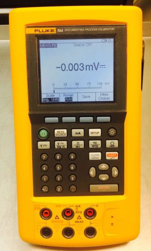 Fluke 744 documenting process calibrator calibrated @ fluke w/cert current firm for sale