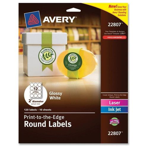 Avery Easy Peel Print-to-the-Edge Label - 2&#034; Diameter 10 / Pack Circle