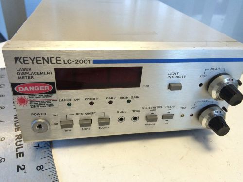 USED KEYENCE CORP LASER DISPLACEMENT METER LC-2001 EXCELLENT CH