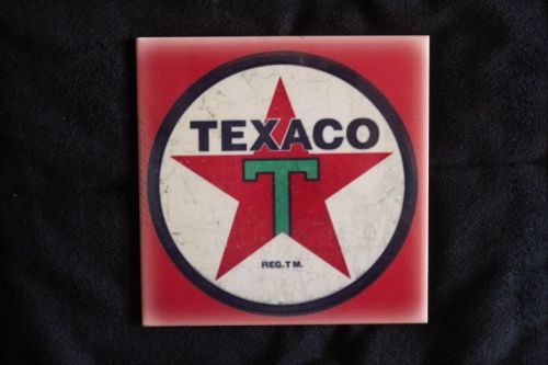 Retro Vintage Texaco Gas Ceramic Tile  Coasters ManCcave Home theater