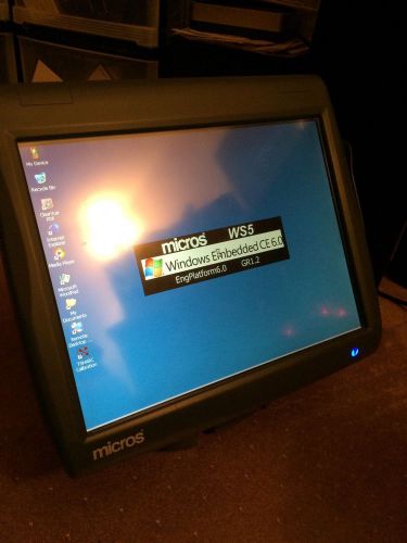 Micros Workstation 5 with Stand,Power Cord,and Employee Cards