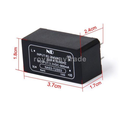 Isolated Power Module AC/DC-DC Converter Input AC 85-264V/ DC100-370V Out DC3.3V