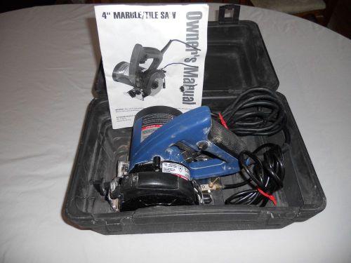 4&#034; marble/tile saw w/case &amp; manual, good condition, used, bin 17 for sale