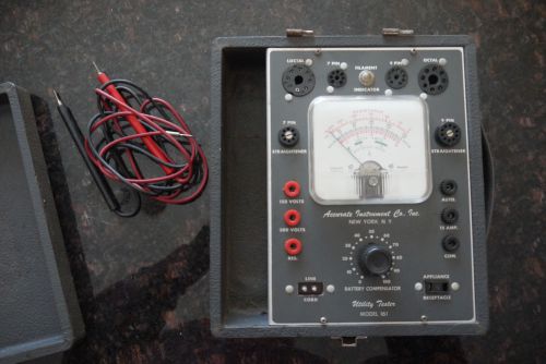 Accurate instrument  model 161 utility tester with leads for sale