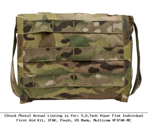 S.O.Tech Viper Flat Individual First Aid Kit, IFAK, Pouch, US Made, : VFIFAK-MC