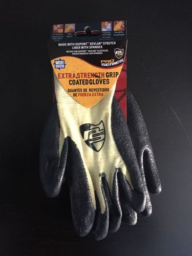 Pro series nitrile dipped west chester kevlar work glove fits most 37713 for sale