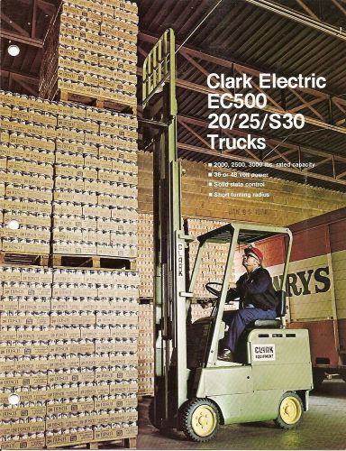 Fork Lift Truck Brochure - Clark - EC500 20 25 S30 - 1973 (LT114)