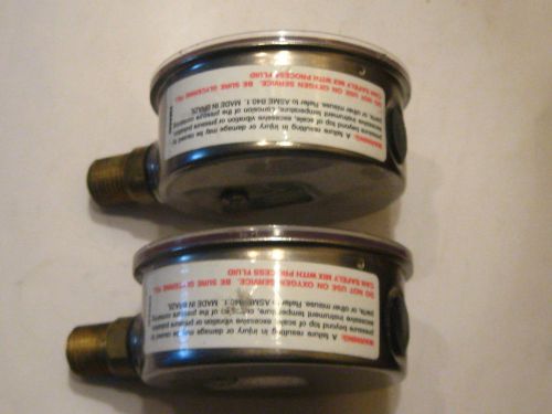 2 - dixon gls415 oil  filled pressure gauges 100 psi for sale
