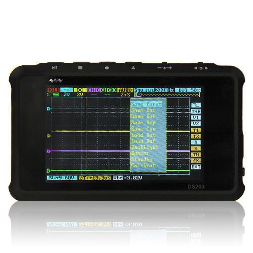 New 4 channel pocket size digital storage oscilloscope 3&#034; lcd color display for sale