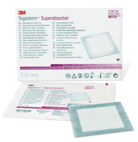 3m tegaderm superabsorber dressings: 7 7/8&#034; x 11 7/8&#034; - box of 10 for sale