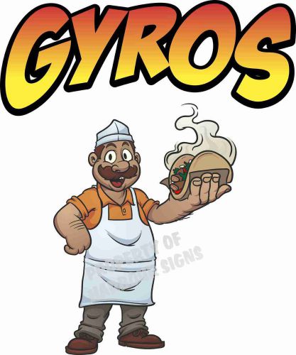 Gyros Decal 14&#034;  Chef Concession Cart Restaurant Greek Food Truck Vinyl Sticker