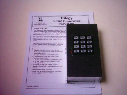 Trilogy electronic digital lock