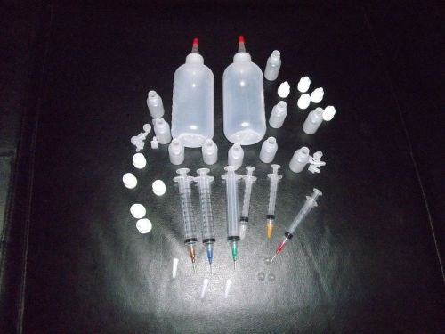 E liquid vaporizer diy kit with 2 8oz  10 5ml empty eye  bottles seal e juice for sale