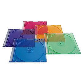 SLIM ASSORTED Color CD Jewel Cases