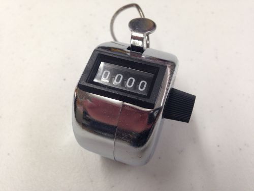 Tally Counter 4 Digit Golf Counter Head Count Attendance Hand Held Metal NEW
