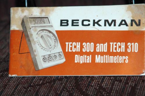 Vintage Beckman Tech 300 &amp; Tech 310 Digital Multimeter Manual