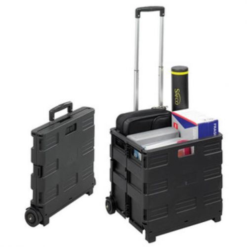 New safco stow-away crate with extending handle and wheels - free shipping for sale