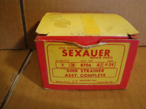 SEXAUER SINK STRAINER ASSY. COMPLETE SIZE 24 CAT. 8706