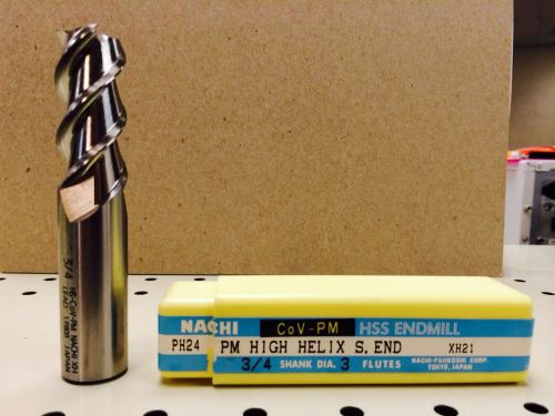 Nachi Cobalt Vanadium Powdered Metal 50 Degree Helix End Mill