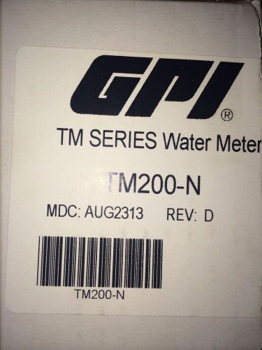 GPI Flowmeter, PVC, 20 to 200 GPM TM200-N