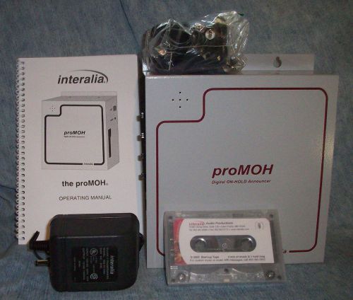 Interalia proMOH Digital ON-HOLD Announcer Music On Hold P-PM4-A  w/ AC Adapter