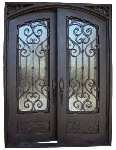 Wrought iron entry doors - custom sizes, designs, &amp; finishes available for sale