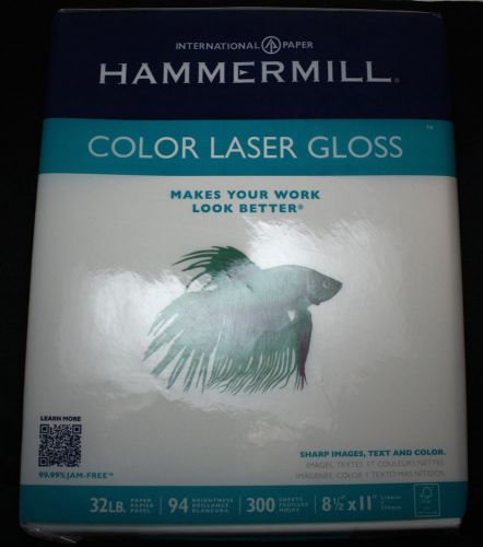 Hammermill Color Laser Gloss Paper 8.5&#034; x 11&#034; 32 lb 94 brightness 200 sheets