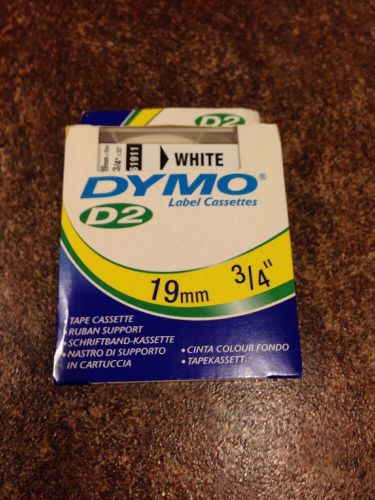 NEW Dymo D2 Label Cassettes White 19mm 3/4. 61911 Dymo 6000,9000,Pc10