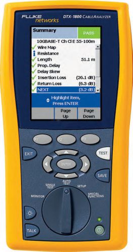Fluke networks dtx 1800 cable analyzer(main unit only) for sale
