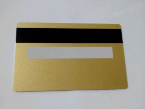 25 gold cr80 pvc cards - hico  with signature panel - id printers for sale