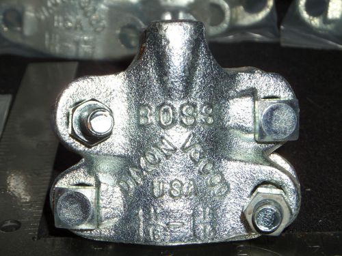 Boss dixon v&amp;c 4-bolt type b14 plated iron clamp 1&#034; &amp; 1-11/16&#034; - 1-15/16&#034; (#d290 for sale