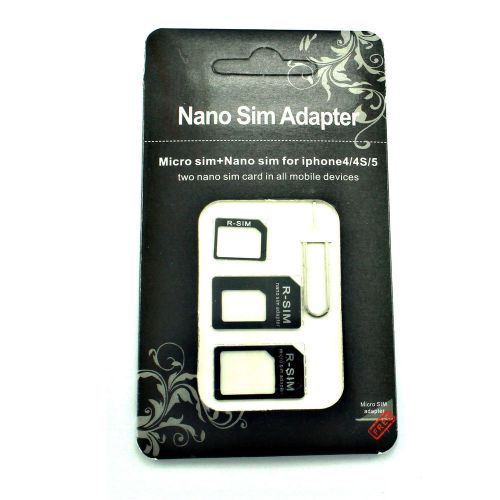 Nano SIM to Micro SIM / Standard SIM Card Adaptors for iPhone &amp; Android