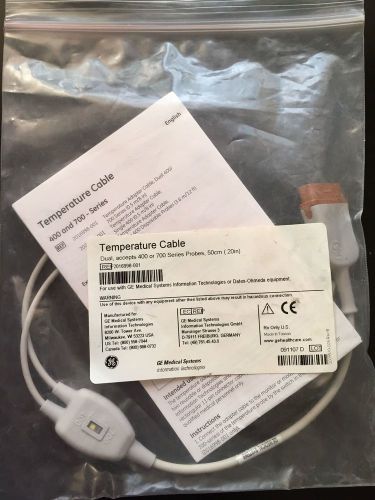 GE Temperature Adapter Cable Dual 400/700 Series Probes/ NEW/SEALED