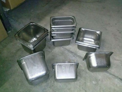 14 Used Stainless Steel, Hotel Pans