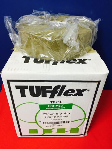 Tufflex hot melt carton sealing tape 2.83in x 999.5yd ( 4  rolls / tan ) for sale