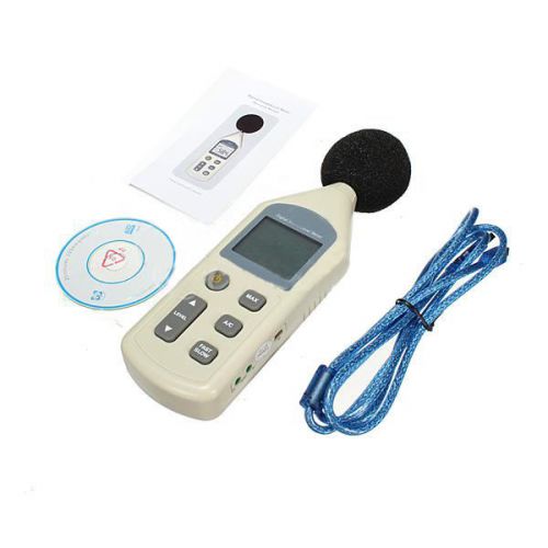 USB 30-130dB Digital Sound Pressure Tester Decibel Noise LCD Monitor