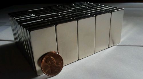 5 NEODYMIUM block magnets. Super strong N45 rare earth magnets!