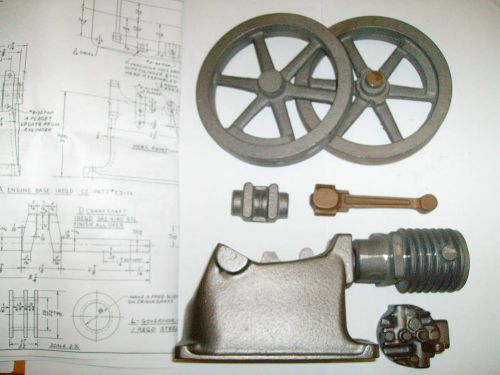 Model associated &#034;hired man&#034; hit &amp; miss engine castings &amp; drawings air cooled for sale