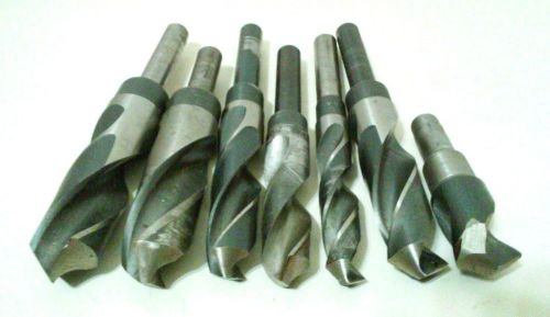 (7) PTD Precision Twist &amp; Other HSS S&amp;D Silver Deming Drills - Sizes 39/64&#034; - 1&#034;