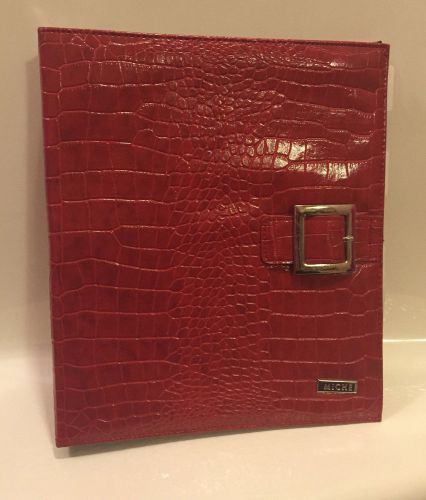 VERY RARE!!!  Miche Brand Red 3-Ring Binder with Decor Buckle