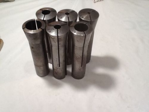 R8 Collet 7/8&#034; 3/4&#034; 1/2&#034; 3/8&#034; 1/4&#034; 5/32 * Lot OF 6 Collets