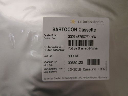Sartorius Single Use TTF Cassette 3021467907E—SW:300 kD;  Expires 12/2016