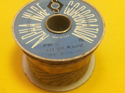 100&#039; Alpha Wire MW Glass Cloth Braided 22 AWG Stranded Wht/Blue Antique Radios