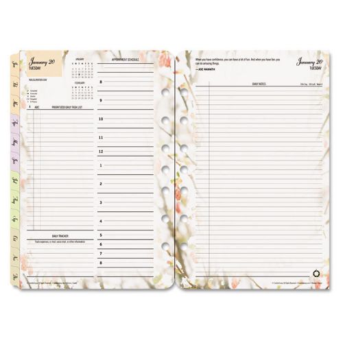Blooms Dated Daily Planner Refill, January-December, 5-1/2 x 8-1/2, 2015