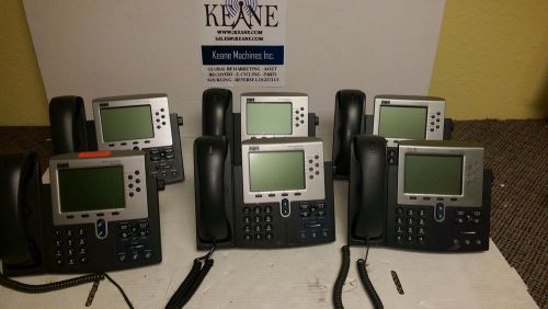 Lot of 6 Cisco Phones 4 7960&#039;s &amp; 2 7961 Phones CP-7961G CP-7960G
