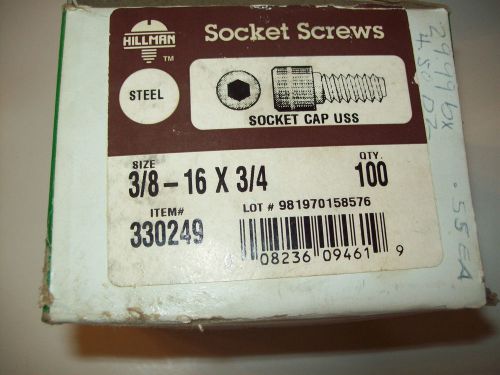 88  3/8-16 x 3/4 Socket Head Cap Screws Steel  Hillman