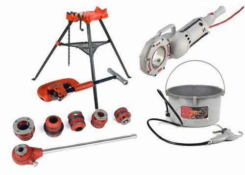 Ridgid 700 power drive w/ sdt 418 oiler sdt 2a cutter sdt 460 stand &amp; sdt 12r for sale